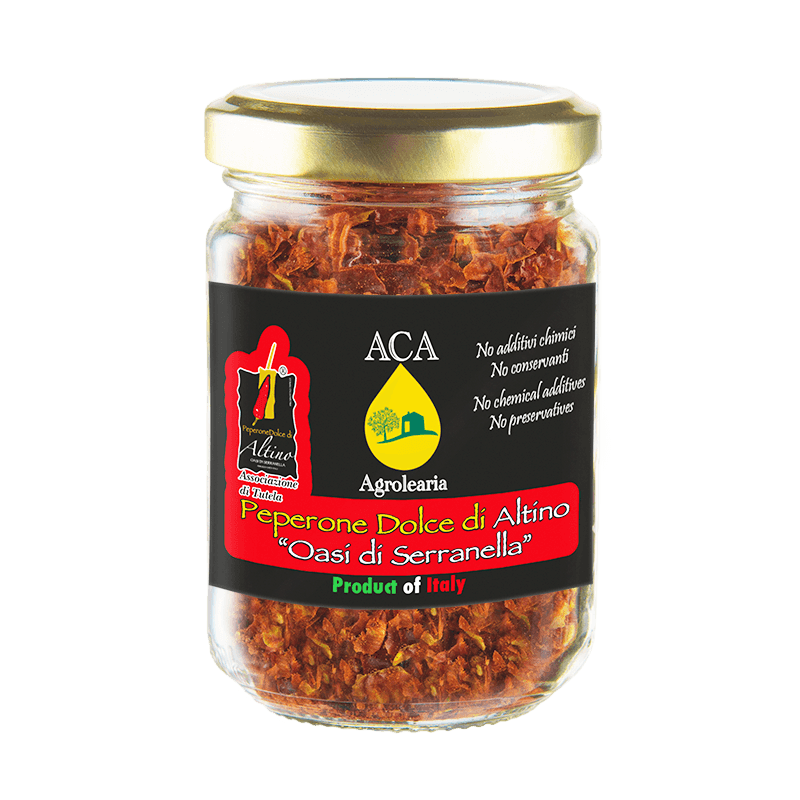 Peperone secco frantumato dolce in barattolo - ACA Srl