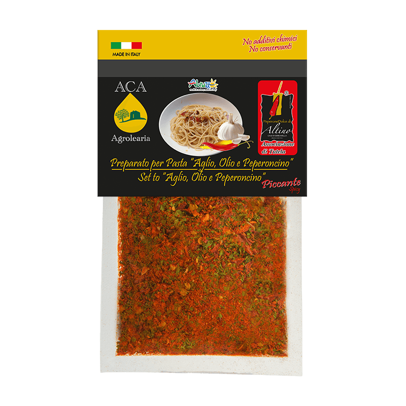 Condimento aglio olio e peperoncino piccante - ACA Srl